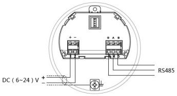 導(dǎo)波雷達(dá)物位計24V RS485/Modbus接線圖