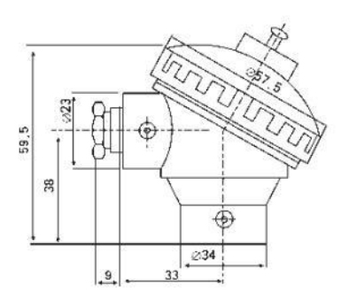 鎢錸熱電偶小接線盒示意圖