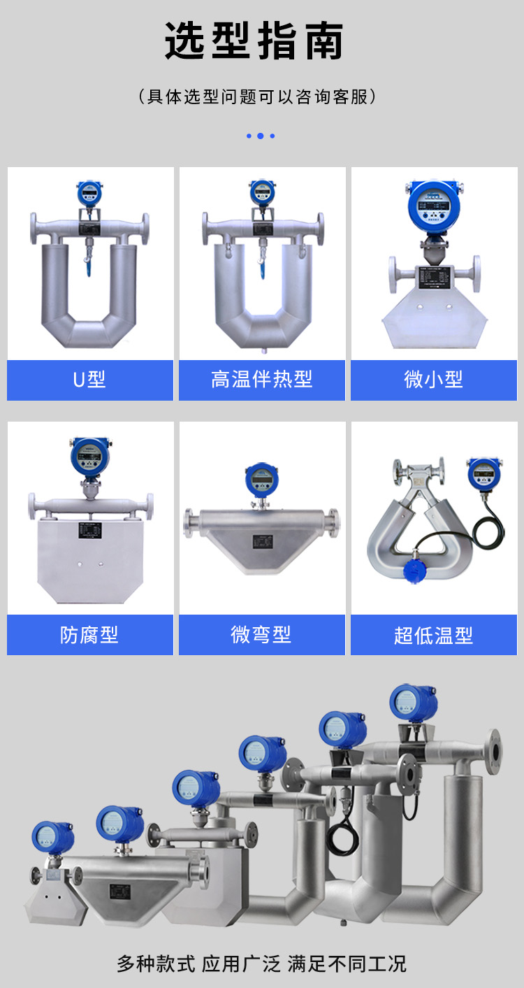 夾套質(zhì)量流量計產(chǎn)品分類圖