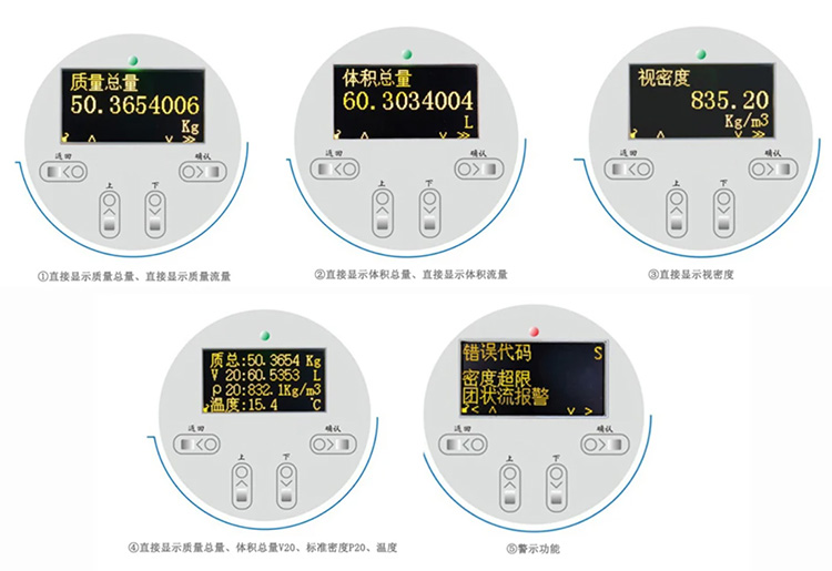 科氏力質(zhì)量流量計液晶顯示