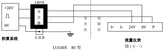 渦街氣體流量計(jì)本安防爆接線(xiàn)圖一